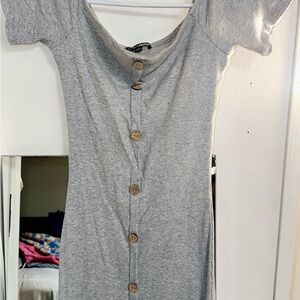 Fashion Nova Gray Mini Dress